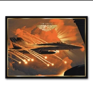 Top Gun Maverick Limited Edition Brushed Foil Art Print /500 TOM CRUISE RARE!!! - Picture 1 of 1
