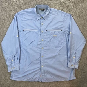 ExOfficio Fishing Shirt Men 2XL Vented Roll Tab Sleeve Sun Protection Hiking - Picture 1 of 10