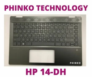 NEW HP Pavilion x360 14-DH Palmrest case + Keyboard L53794-001 - Picture 1 of 2