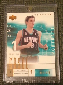 2001-02 UD Flight Team #138 Pau Gasol Copper 002/125 RC Rookie Air HOF 🔥📈 Como nuevo - Imagen 1 de 11