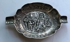 Antique  ABD 925 Sterling Silver Tavern Scene Repousse  Ashtray
