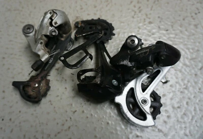 A021-1036: 3 Shimano Schaltwerke teils Deore oldschool zum ausschlachten  - Bild 1 von 2