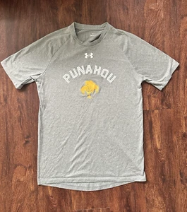 Punahou School Hawaii Gray T-Shirt [Youth Small] Dryfit Unisex Umbro Hala Tree - Picture 1 of 6