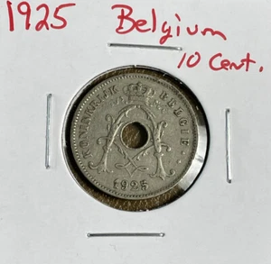 1925 Belgium 10 Centime Coin ๐ง๐ช Belgian Copper-Nickel KM#85 - Picture 1 of 3