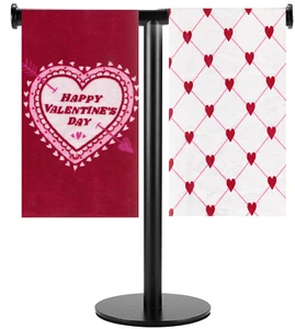 Happy Valentines Day Kitchen Towels, Set of 2 Cotton, Pink Red Love Hearts Print - Picture 1 of 9