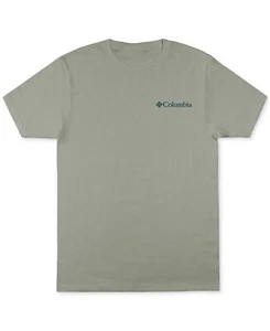 Columbia Views Mountain Graphic T-Shirt Men's L Safari Crew Neck Short Sleeve - Picture 1 of 15