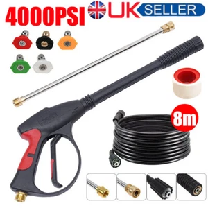 4000PSI High Pressure Washer Spray Gun and Washing Hose Kit For Car Jet Lance UK - Picture 1 of 17