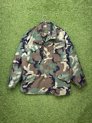 US Army Military Jacket Mens Medium Regular Ripstop BDU Coat Woodland Camouflage - Image 1 of 4