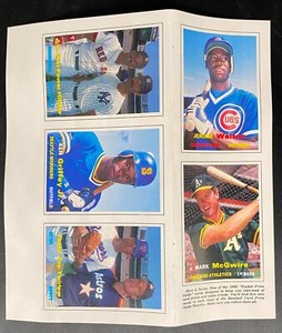 Ken Griffey Jr. SCD Baseball 1990 Pocket Price Guide Uncut Sheet Nolan Ryan + 
