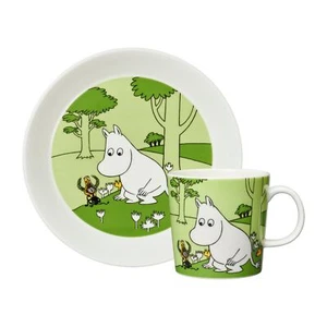 Moomin Set Gift Box Moomintroll Green Plate and Mug 2019 - Picture 1 of 5