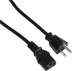 3 Prong 6FT Replacement AC Power Cord Cable US Plug - Picture 1 of 2