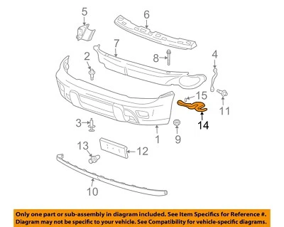 GM OEM 02-09 Trailblazer EXT Front Bumper Bumper Components-Tow Hook 15155843 - Image 1 of 2