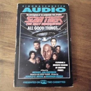 Libro de casete de audio Star Trek The Next Generation All Good Things - Imagen 1 de 4