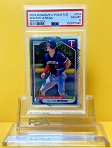 Walker Jenkins PSA 8 (RC) 2024 Bowman Chrome - Prospect Mojo Refractor - Picture 1 of 2