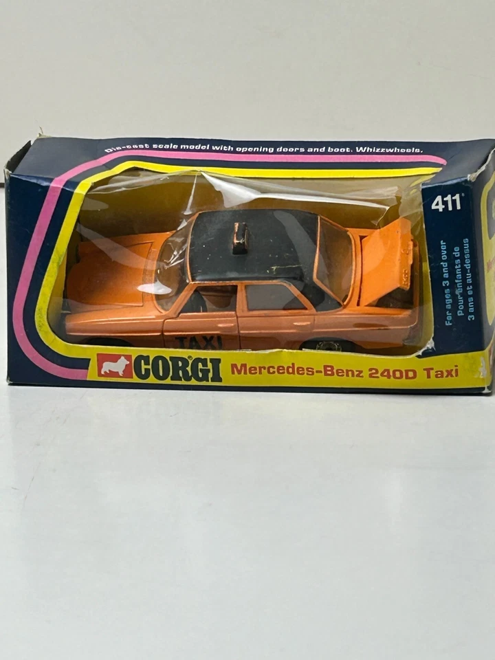 Corgi No. 411 Mercedes Benz 240D Taxi with Original Box, Read - Image 1 of 4