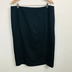 Cato Women's Straight Pencil Skirt Solid Black Pull On Rayon Blend Office Wear - Picture 1 of 5