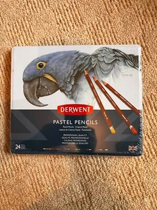 Derwent Pastel Pencils - Set Of 24 In Reusable Tin. - Picture 1 of 1
