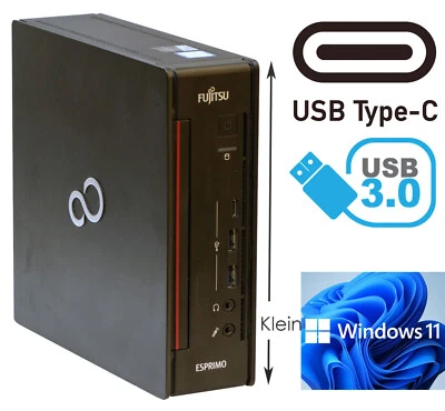Mini Desktop Q957 8GB DDR4 128GB M.2 SSD USB3.0 USB-C Dual Head Windows 11 V640 - Image 1 of 4