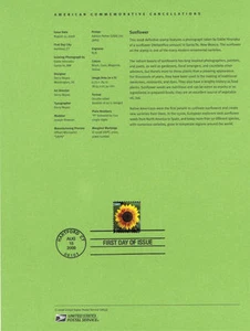 #0833 42c Sonnenblume #4347 Souvenirseite - Bild 1 von 1