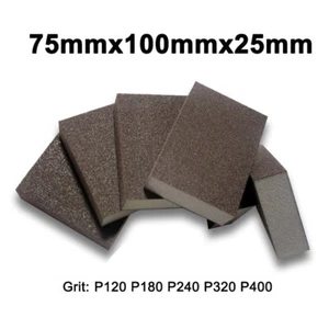 Foam Sanding Block Abrasive Grinding Polishing Sandpaper Sponge Pad 120-400 Grit - Picture 1 of 14