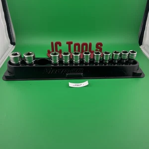 SNAP-ON 3/8" Dr 6pt SEMI-DEEP SOCKET SET 8–19mm 12pc CHROME - 212FSMSY No 17mm 1 - Picture 1 of 9