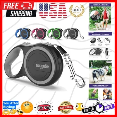 Correa retráctil para perro de 26 pies - Correa retráctil de alta resistencia para mascotas con antideslizante... Foto 1 de 4