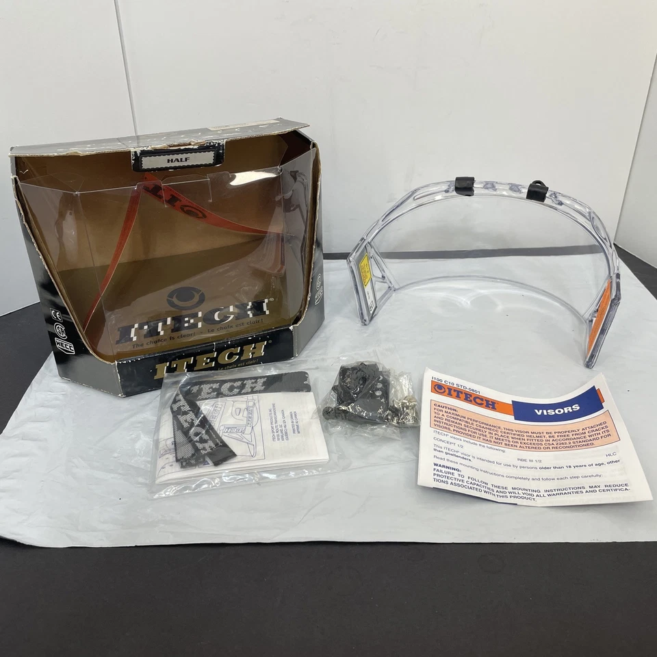 Itech Concept II JR Hockey Half Shield Youth 10 & Under Full Face Protection NOB - Image 1 of 4