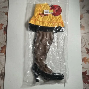 A Christmas Story Movie Leg Lamp Holiday Stocking Fishnet Tassel Trim Novelty - Picture 1 of 6