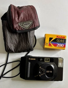 Cámara fotográfica Canon Snappy S 35 mm totalmente automática - lente 1:4,5 / flash con estuche en muy buena condición - Imagen 1 de 12