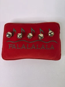 Macy's Jingle Bells Vellutato Piccolo Cuscino Natale Falala Lettera Verde 9"x6" - Foto 1 di 6