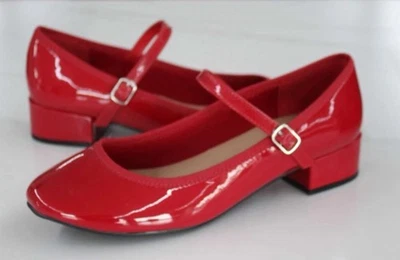 Tacón bajo Mary Janes de charol rojo Madden Girl talla 7,5 nuevo en caja Academia Foto 1 de 4