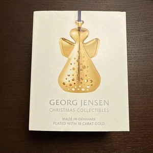 GEORG JENSEN Decorazione Natalizia Angelo Made in Denmark Placcato Oro 18K Invernale - Foto 1 di 12