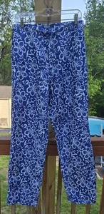 VTG Polo Ralph Lauren Mens Pants 29X30 (30×31.5) Linen Blue White Floral RARE - Picture 1 of 21