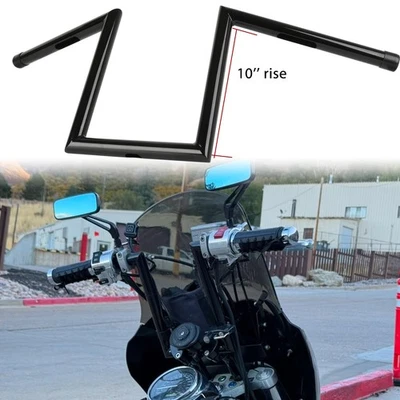 Motors 1" Ape Hanger Z Bar 10" Rise Handlebar For Kawasaki Vulcan 690 1500 2000 - Image 1 of 4