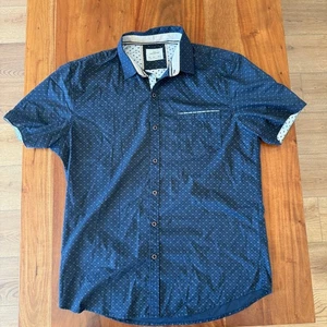 Craft + Flow Hombre Azul Marino Manga Corta Con Botones Talla L - Imagen 1 de 5