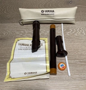 Yamaha Alt 18" Blockflöte Barock braun 3 Stück, Koffer, Fett Japan, Vintage  - Bild 1 von 7