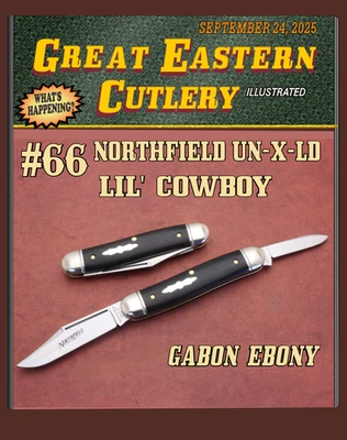 Great Eastern Cutlery, Northfield UN-X-LD, 661225 Lil Cowboy knife. Gabon Ebony - Image 1 of 4