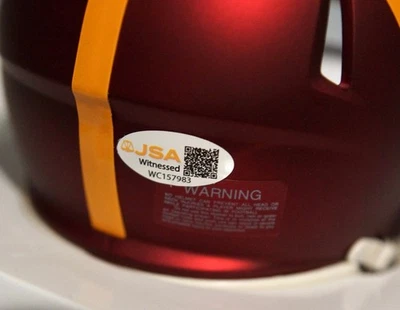 JOE THEISMANN "83 MVP"  Signed Washington Mini Helmet + JSA Witness COA WC157983 - Image 1 of 2