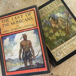 Deerslayer Last Of The Mohicans Antique Books James Fenimore Cooper N.C. Wyeth - Picture 1 of 19