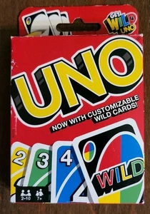 UNO - 2015 Mattel Classic Card Game with Customizable Wild Cards  Ages 7+  - Picture 1 of 6