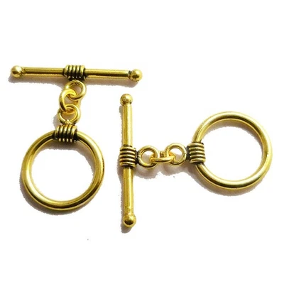 3 Set 18X30mm Toggle Clasp Antique Gold Plated Jewelry Making - Image 1 of 3