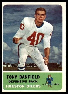 1962 Fleer #51 Tony Banfield Near Mint+ Oilers            ID:244038 - Image 1 of 2