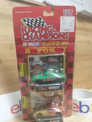 Racing Champions lot of 2 NASCAR 1/64 diecast #5 & 18 Bobby & Terry Labonte 1997 - Image 1 of 4