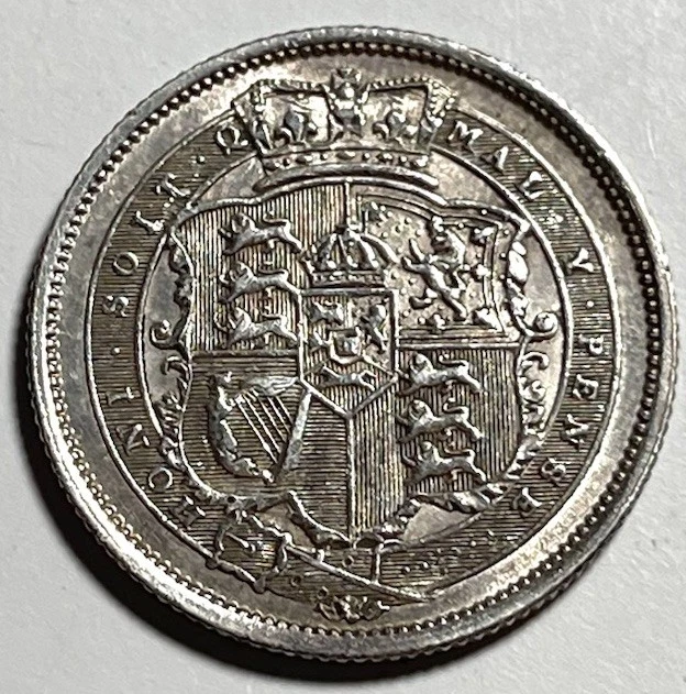 1819 Great Britain One Shilling George III AU Details World Coin Silver .925 - Image 1 of 4