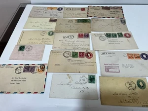 US LOT OF 15 VINTAGE COVER COVER USED - Bild 1 von 10