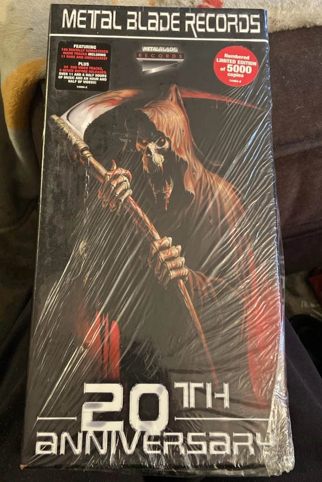 RARE NUMBERED METAL BLADE 20th Anniversary 10 Disc CD & DVD Box Set 2002 w/ Book - Image 1 of 4