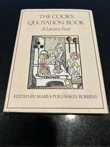 The COOK'S QUOTATION BOOK by Maria Polushkin Robbins 1st Printing 1983 DJ Used - Picture 1 of 24