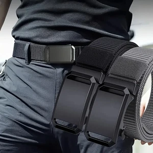 Taktischer Gürtel Herren aus Canvas mit automatischer Schnalle für Arbeit und Outdoor - Bild 1 von 14