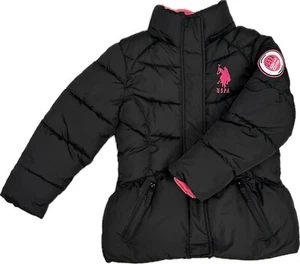 Mädchen Winter gefütterte Jacke schwarz und pink Größe 6X U.S. POLO ASSN. - Bild 1 von 10