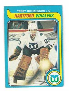 1979-80 OPC 377 Terry Richardson Whalers! ROOKIE & His Last Card! EX!  SET BREAK